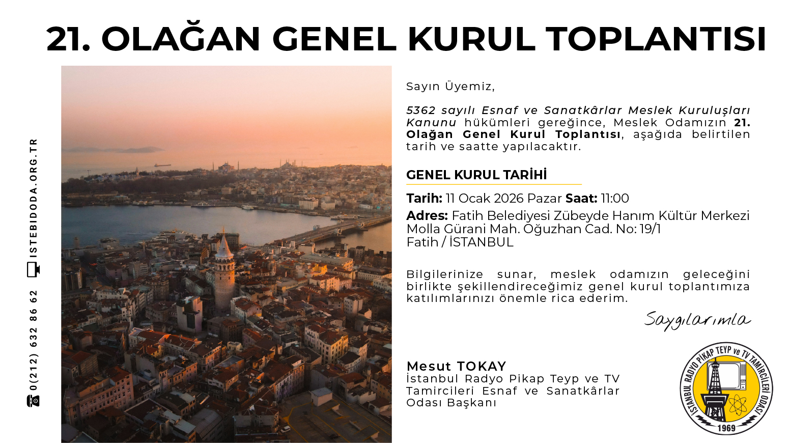 21. Olağan Genel Kurul Çağrısı